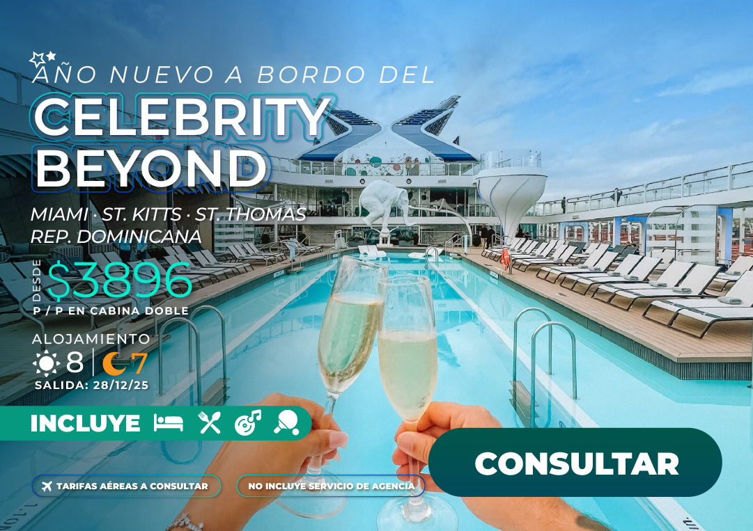 celebra año nuevo crucero celebrity beyond caribe