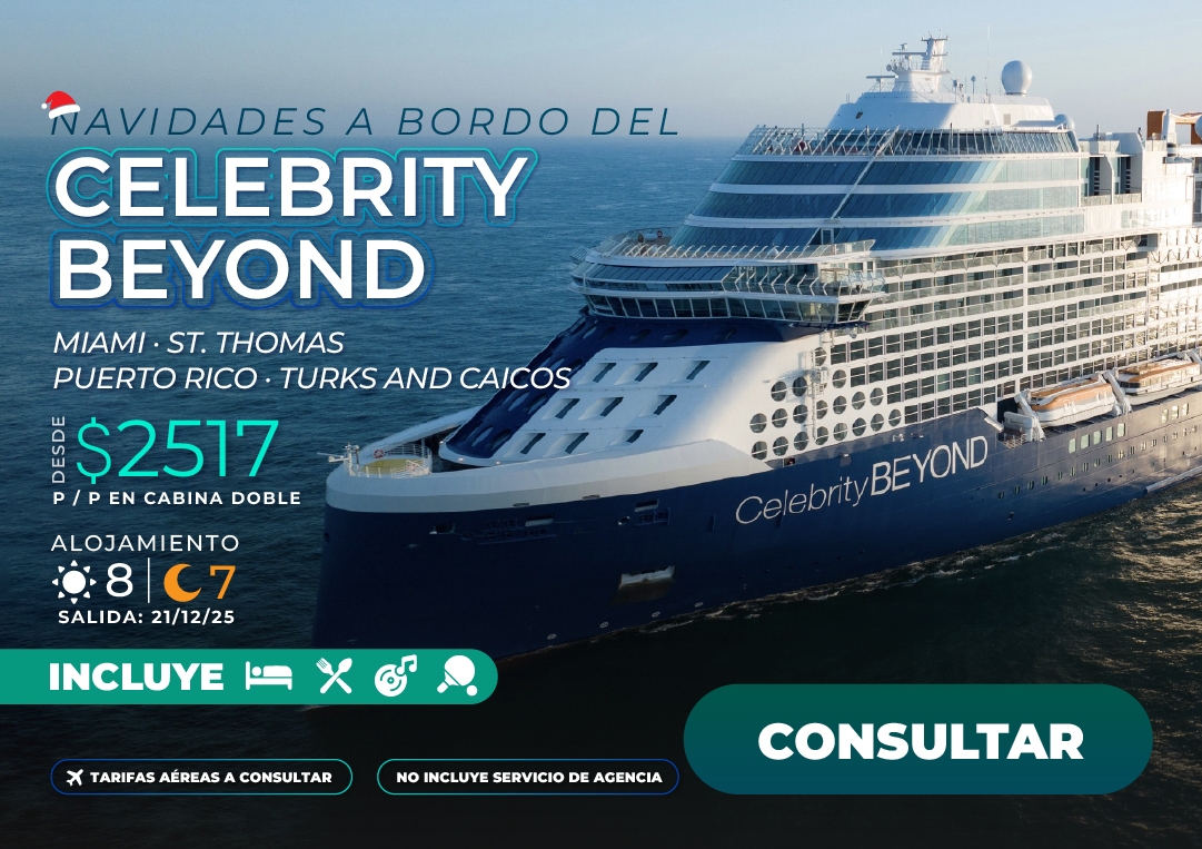 crucero celebrity beyond celebracion navidades vacaciones caribe