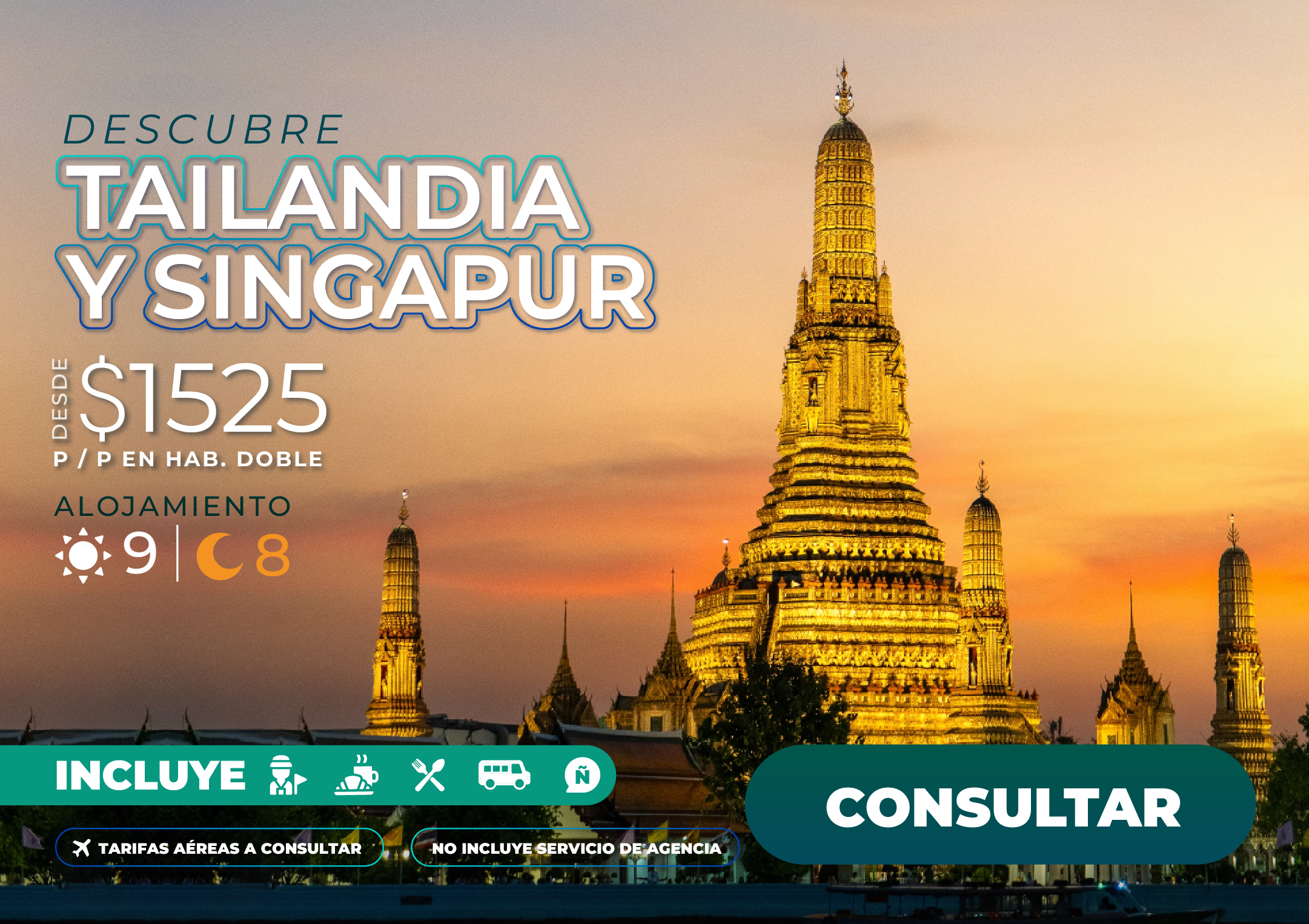 viajes tailandia singapur vacaciones vuelos tours paquetes turisticos asia