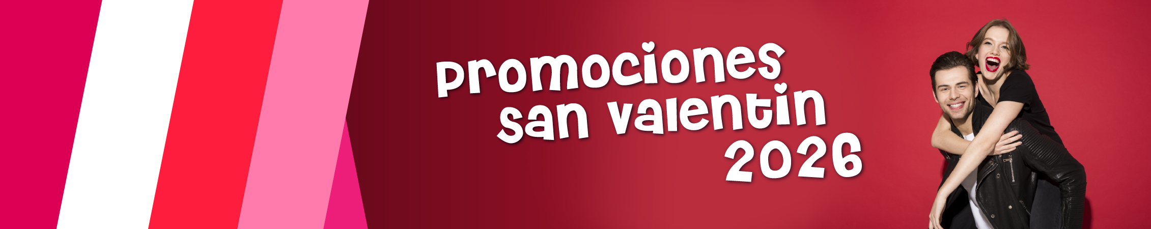 Banner publicitario de Molina Viajes con ofertas y descuentos en paquetes turísticos para celebrar el Día de los Enamorados 2026