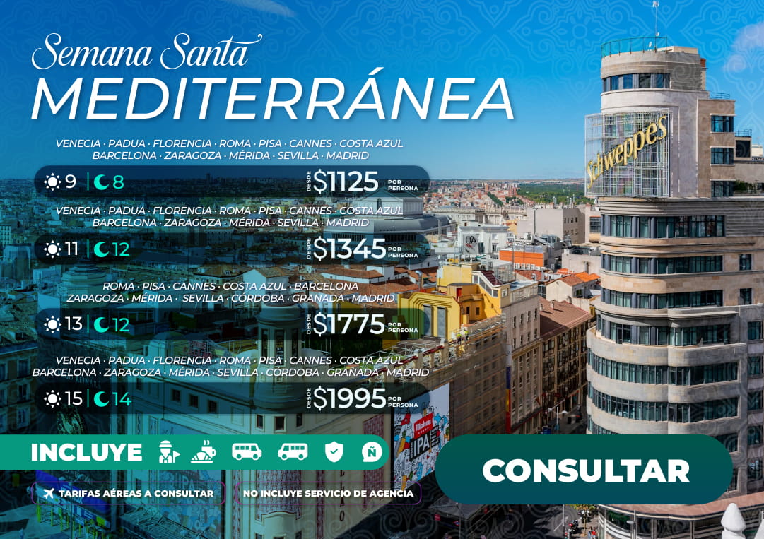 Paisaje costero de la Riviera Italiana y aguas cristalinas del Mediterráneo para paquetes de viaje en Semana Santa 2026 de Molina Viajes.